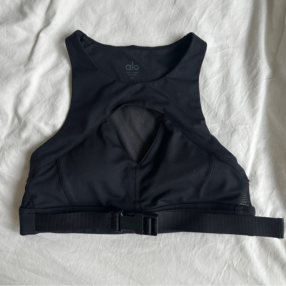 ALO Yoga Catch The Vibe Black Sports Bra size XS - Picture 5 of 7